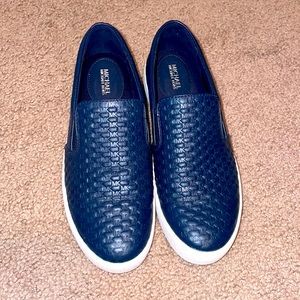 Michael Kors Blue Slip In Sneakers